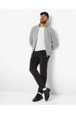 BRAX Strickjacke Jake grau