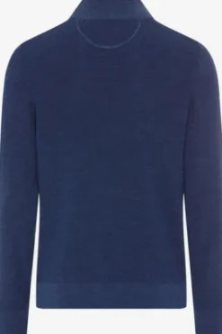 BRAX Strickjacke John blau außen Wolle, innen Baumwolle