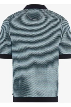 BRAX Strickpolo Pascal navy gemustert