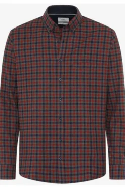 BRAX Style Daniel Shirts burned red