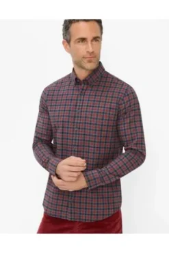 BRAX Style Daniel Shirts burned red