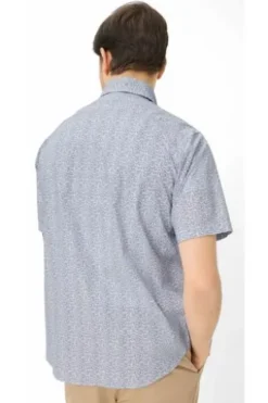BRAX Ultra light Hemd Dan cove gemustert Modern Fit Kurzarm