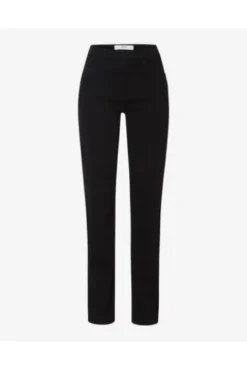 BRAX Winter-Dream-Hose Carola schwarz Feminine Fit in angerauter Qualität