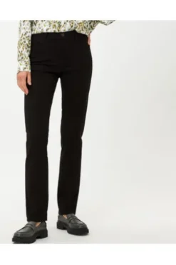 BRAX Winter-Dream-Hose Carola schwarz Feminine Fit in angerauter Qualität