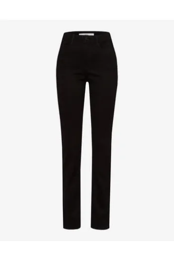 BRAX Winter-Dream-Hose Mary schwarz Slim Fit in angerauter Qualität