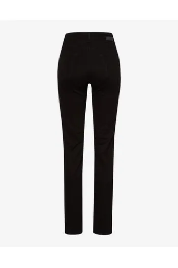 BRAX Winter-Dream-Hose Mary schwarz Slim Fit in angerauter Qualität