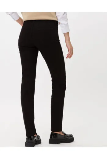 BRAX Winter-Dream-Hose Shakira schwarz Slim Fit in angerauter Qualität