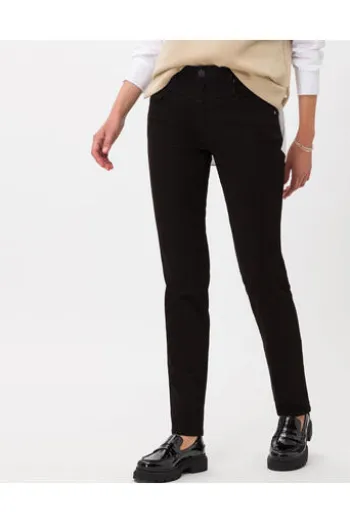 BRAX Winter-Dream-Hose Shakira schwarz Slim Fit in angerauter Qualität