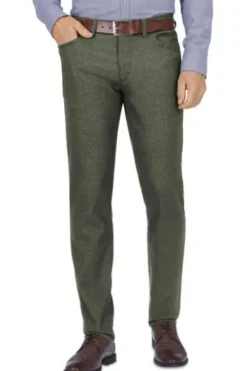 BRAX Woo.Look Hose Cadiz oliv in dezenter Struktur