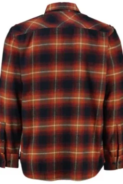 camel active Flanell Hemd orange kariert Regular Fit Button-Down