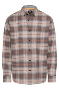 camel active Hemd brick orange kariert Regular Fit
