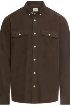 camel active Hemd dark brown comfort fit Langarm