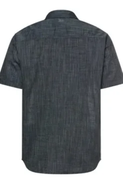 camel active Hemd dark navy gestreift Regular Fit Kurzarm