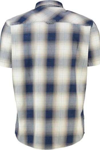 camel active Hemd dark navy kariert Regular Fit Halbarm