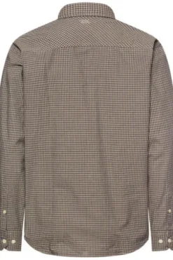 camel active Hemd deep olive kariert Regular Fit Langarm