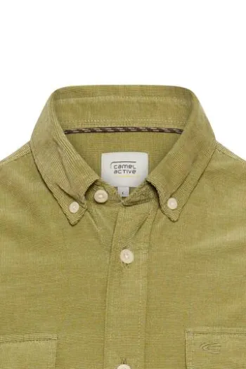 camel active Hemd mossstone comfort fit Langarm