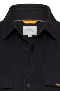 camel active Overshirt dark navy Relaxed Fit Langarm
