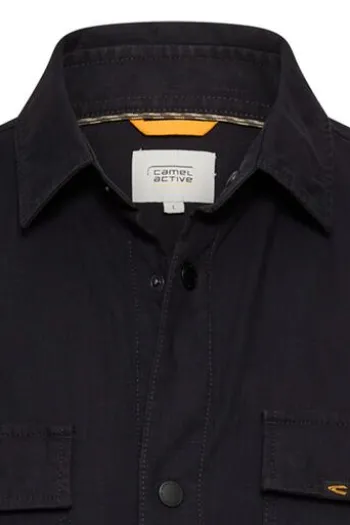camel active Overshirt dark navy Relaxed Fit Langarm