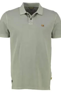 camel active Polo-Shirt khaki leicht verwaschene Optik