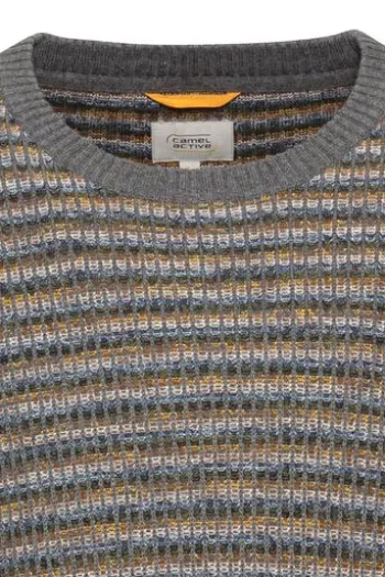 camel active Rundhals Pullover multicolour gestreift