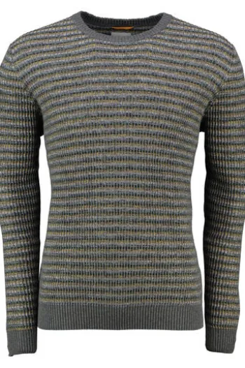 camel active Rundhals Pullover multicolour gestreift