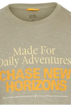 camel active T-Shirt khaki Regular Fit