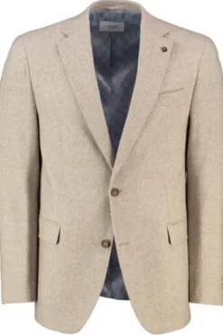 CARL GROSS Sakko beige gemustert Modern Fit