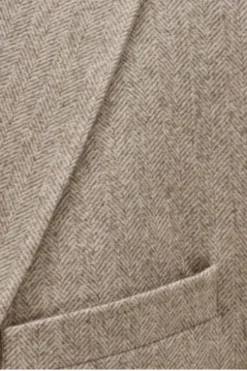 CARL GROSS Sakko beige gemustert Modern Fit