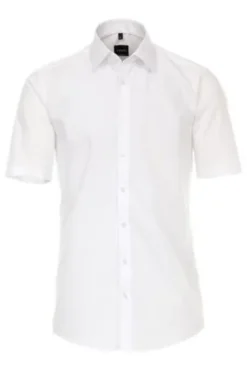 City Hemd weiss Modern Fit Kurzarm
