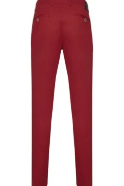 CLUB OF COMFORT Baumwoll-Stretch-Hose rot Garvey Pima Cotton mit Sonnenschutz