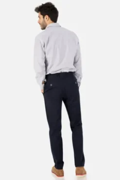 CLUB OF COMFORT Baumwoll-Stretch-Hose marine Garvey Pima Cotton mit Sonnenschutz