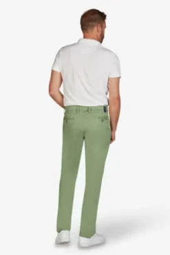 CLUB OF COMFORT Baumwoll-Stretch-Hose grün Garvey Pima Cotton mit Sonnenschutz