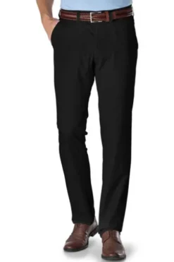 CLUB OF COMFORT Baumwoll-Stretch-Hose schwarz Garvey Pima Cotton mit Sonnenschutz