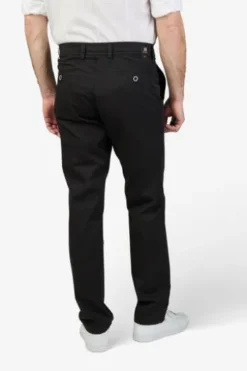 CLUB OF COMFORT Baumwoll-Stretch-Hose schwarz Garvey Pima Cotton mit Sonnenschutz