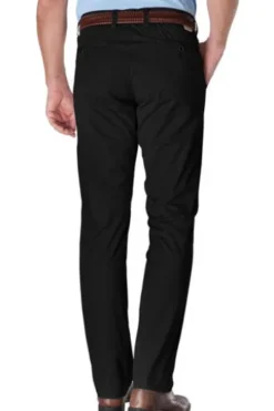 CLUB OF COMFORT Baumwoll-Stretch-Hose schwarz Garvey Pima Cotton mit Sonnenschutz