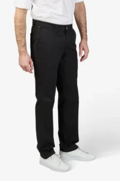 CLUB OF COMFORT Baumwoll-Stretch-Hose schwarz Garvey Pima Cotton mit Sonnenschutz