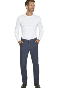 CLUB OF COMFORT Flat Front Hose blau Regular Fit