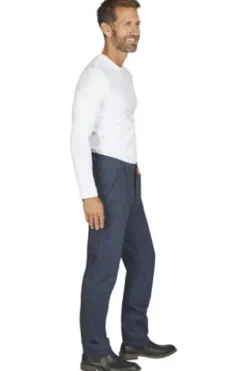 CLUB OF COMFORT Flat Front Hose blau Regular Fit