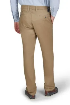 CLUB OF COMFORT High Stretch Baumwoll-Hose hellbraun Garvey Flat-Front
