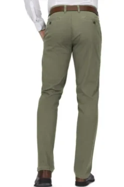 CLUB OF COMFORT High Stretch Baumwoll-Hose khaki Garvey Flat-Front