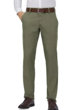 CLUB OF COMFORT High Stretch Baumwoll-Hose khaki Garvey Flat-Front