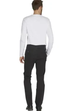CLUB OF COMFORT High Stretch Baumwoll-Hose anthrazit Garvey Flat-Front
