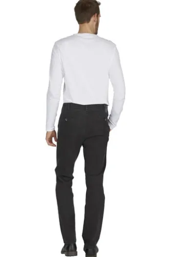 CLUB OF COMFORT High Stretch Baumwoll-Hose anthrazit Garvey Flat-Front