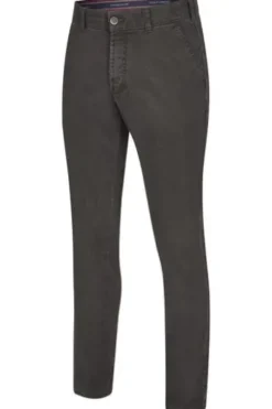 CLUB OF COMFORT High Stretch Baumwoll-Hose anthrazit Garvey Flat-Front