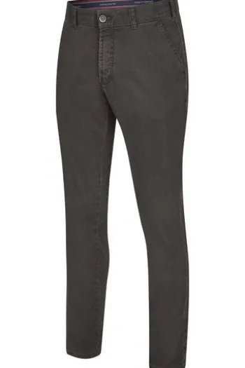 CLUB OF COMFORT High Stretch Baumwoll-Hose anthrazit Garvey Flat-Front