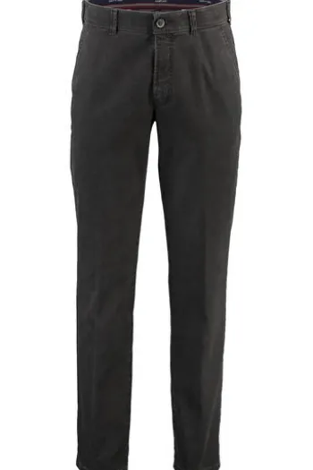 CLUB OF COMFORT High Stretch Baumwoll-Hose anthrazit Garvey Flat-Front