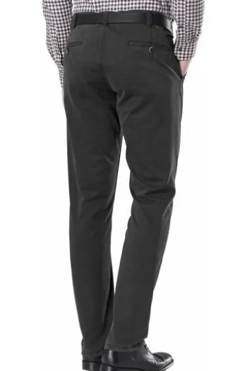 CLUB OF COMFORT High Stretch Baumwoll-Hose anthrazit Garvey Flat-Front