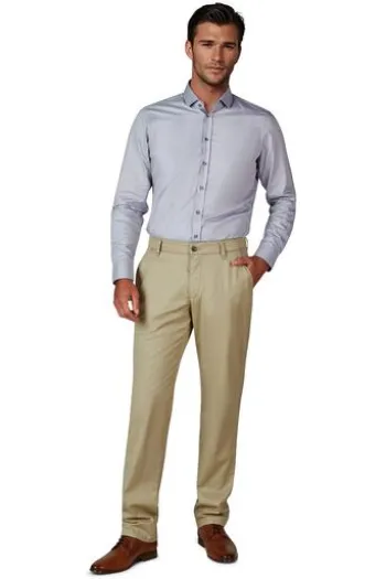 CLUB OF COMFORT High stretch Baumwoll Hose Garvey beige