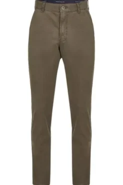 CLUB OF COMFORT High Stretch Baumwoll-Hose oliv mit Diamantschliff