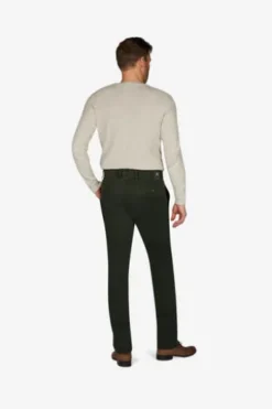 CLUB OF COMFORT High Stretch Baumwoll-Hose oliv mit Diamantschliff